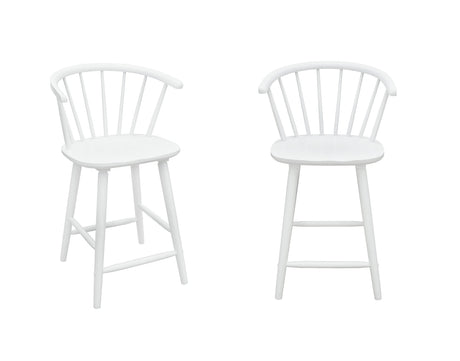 Janna White Counter Height Stool, Set of 2 by Crown Mark at Eve Furniture