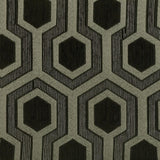 Jansen Gray/Black Hexagon Patterned Accent Chair