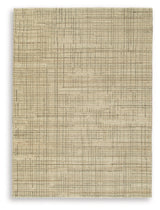 Janston Ivory/Gray/Tan Medium Rug by Ashley at Eve Furniture