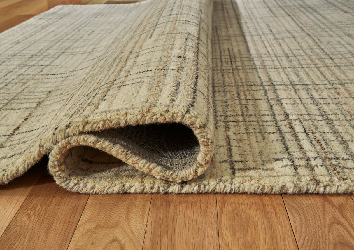 Janston Ivory/Gray/Tan Medium Rug by Ashley at Eve Furniture