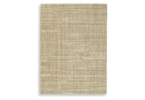Janston Ivory/Gray/Tan Medium Rug by Ashley at Eve Furniture