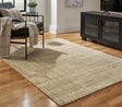 Janston Ivory/Gray/Tan Medium Rug by Ashley at Eve Furniture