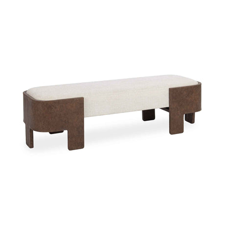 Janya Oat Cream Accent Bench by Classic Home at Eve Furniture