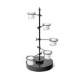 Jaran Black Metal Five Armed Tealight Table Candle Holder by Mercana at Eve Furniture
