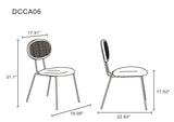 Jardin Dining Chair in Nature Cane and Oatmeal Upholstered Seating (set of 2) by Manhattan Comfort at Eve Furniture