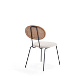 Jardin Dining Chair in Nature Cane and Oatmeal Upholstered Seating (set of 2) by Manhattan Comfort at Eve Furniture