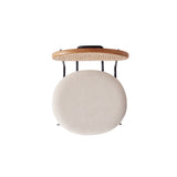 Jardin Dining Chair in Nature Cane and Oatmeal Upholstered Seating (set of 2) by Manhattan Comfort at Eve Furniture