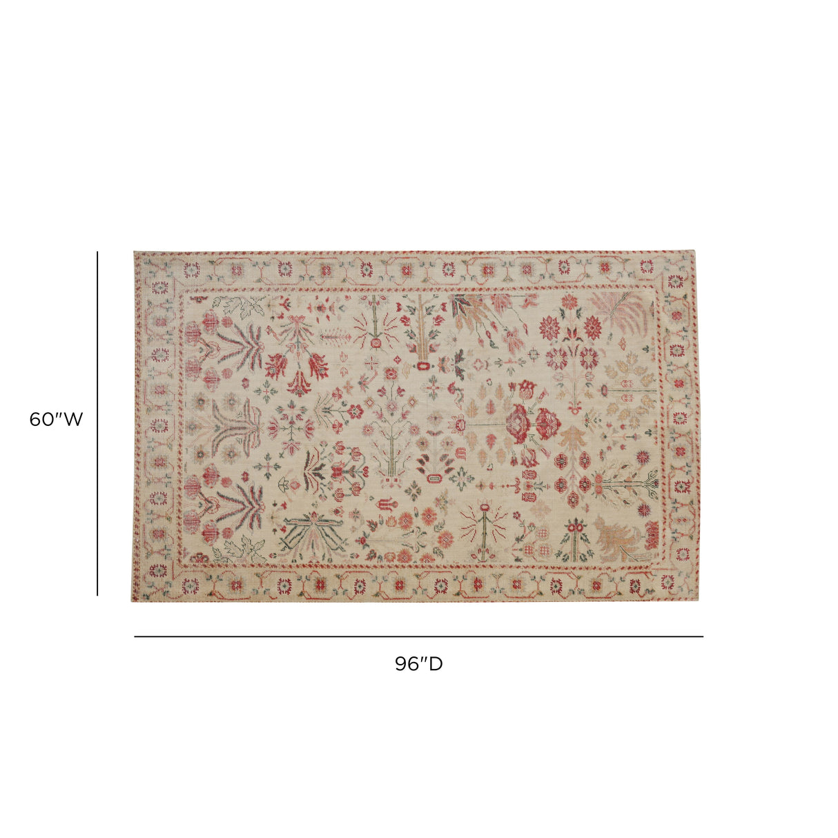 Jardin Hand Woven Wool Area Rug 5'X8' by TOV Furniture at Eve Furniture
