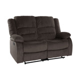 Jarita Chocolate 2-Piece Double Reclining Set by Homelegance at Eve Furniture
