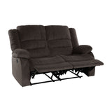Jarita Chocolate 2-Piece Double Reclining Set by Homelegance at Eve Furniture