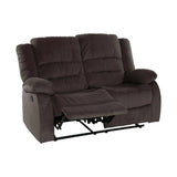 Jarita Chocolate Double Reclining Loveseat by Homelegance at Eve Furniture