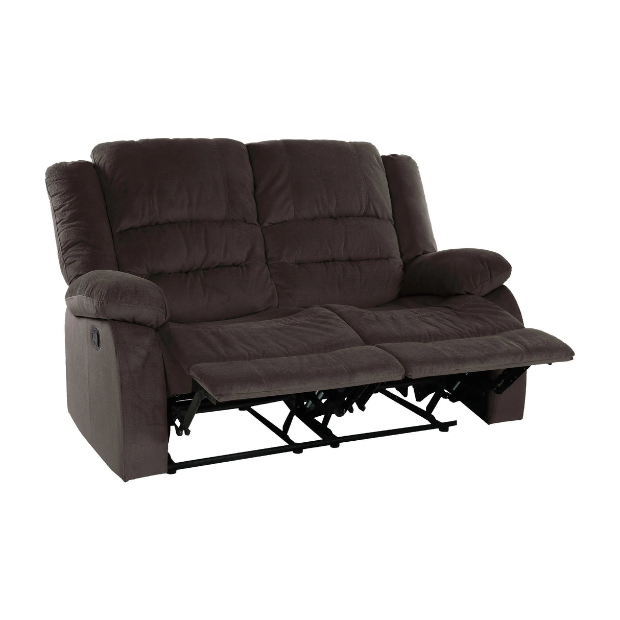 Jarita Chocolate Double Reclining Loveseat by Homelegance at Eve Furniture
