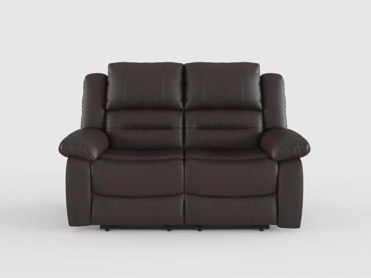 Jarita Chocolate Double Reclining Loveseat by Homelegance at Eve Furniture