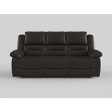 Jarita Chocolate Double Reclining Sofa by Homelegance at Eve Furniture