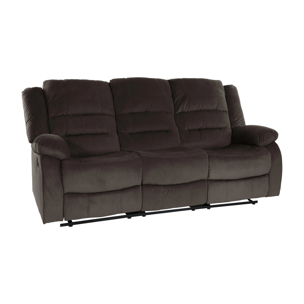 Jarita Chocolate Double Reclining Sofa by Homelegance at Eve Furniture