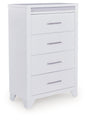 Jarlee White Chest of Drawers by Ashley at Eve Furniture