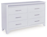 Jarlee White Dresser by Ashley at Eve Furniture