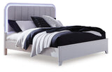 Jarlee White Queen Upholstered Panel Bed by Ashley at Eve Furniture