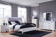 Jarlee White Upholstered Panel Bedroom Set by Ashley at Eve Furniture