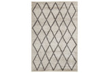Jarmo Cream/Gray 5' x 7' Rug by Ashley at Eve Furniture