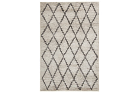 Jarmo Cream/Gray 5' x 7' Rug by Ashley at Eve Furniture