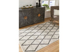 Jarmo Cream/Gray 5' x 7' Rug by Ashley at Eve Furniture