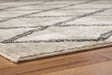 Jarmo Cream/Gray 5' x 7' Rug by Ashley at Eve Furniture