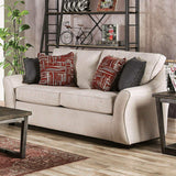 Jarrow Ivory Stationary Sofa & Loveseat by Furniture of America at Eve Furniture