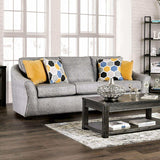 Jarrow Light Gray Stationary Sofa & Loveseat by Furniture of America at Eve Furniture