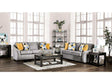 Jarrow Light Gray Stationary Sofa & Loveseat by Furniture of America at Eve Furniture