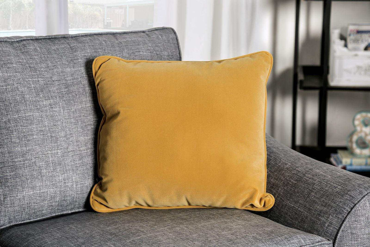 Jarrow Light Gray Stationary Sofa & Loveseat by Furniture of America at Eve Furniture