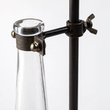 Jarvis Set of Five Dark Brown Metal and Glass Chemistry Inspired Bottles by Mercana at Eve Furniture