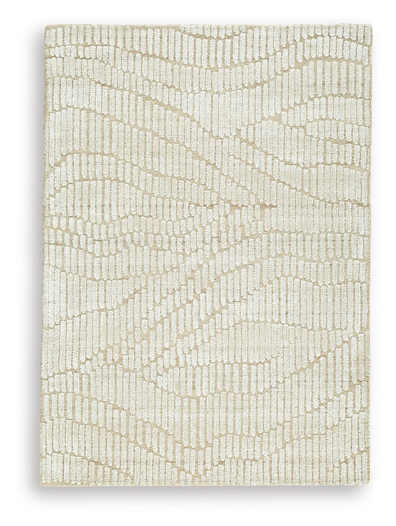 Jaseena Beige/Tan Medium Rug by Ashley at Eve Furniture
