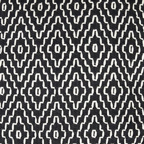 Jasett Black/Ivory Pouf by Ashley at Eve Furniture