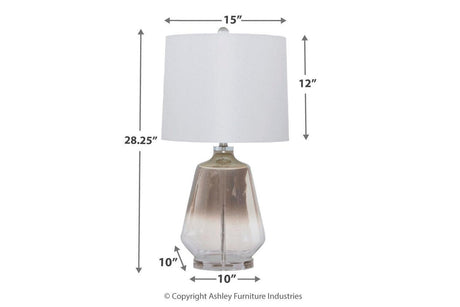 Jaslyn Silver Finish Table Lamp by Ashley at Eve Furniture