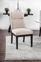 Jasmin Beige/Black Side Chair Set of 2