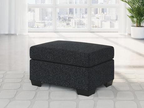 Jasmine Coal Peaks Ottoman by Ashley at Eve Furniture
