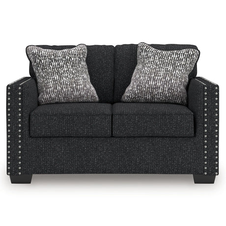 Jasmine Peaks Coal Loveseat by Ashley at Eve Furniture