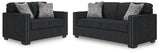 Jasmine Peaks Coal Sofa and Loveseat by Ashley at Eve Furniture