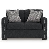 Jasmine Peaks Coal Sofa and Loveseat by Ashley at Eve Furniture