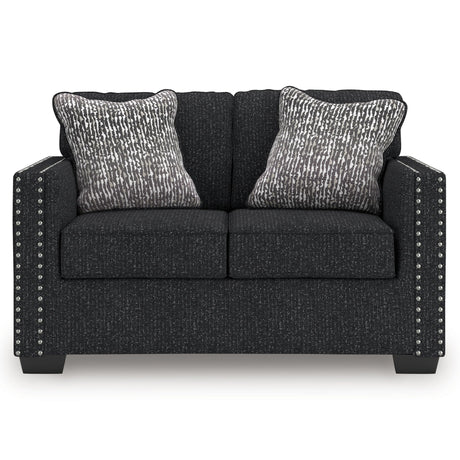 Jasmine Peaks Coal Loveseat by Ashley at Eve Furniture