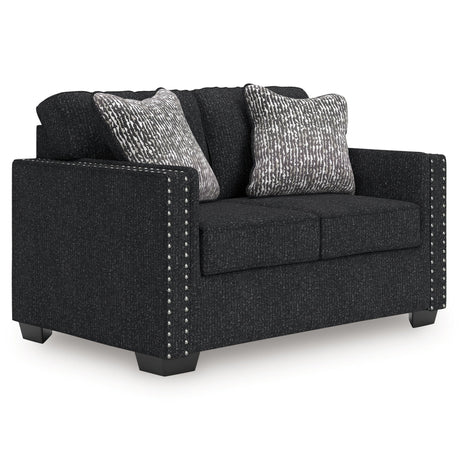 Jasmine Peaks Coal Loveseat by Ashley at Eve Furniture