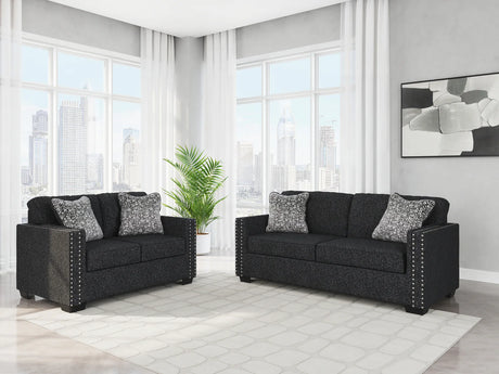 Jasmine Peaks Coal Sofa and Loveseat by Ashley at Eve Furniture