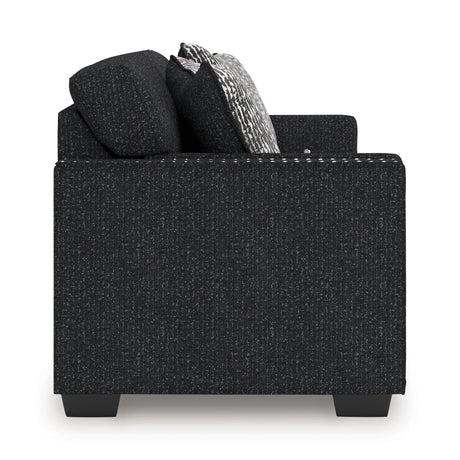 Jasmine Peaks Coal Sofa by Ashley at Eve Furniture