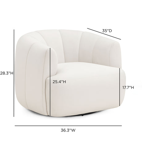 Jasmine Performance Velvet Swivel Accent Chair by TOV Furniture at Eve Furniture