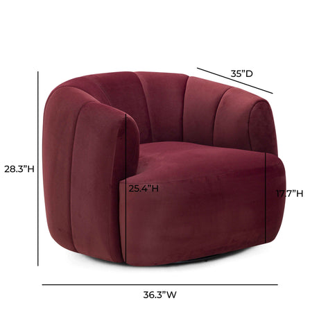 Jasmine Performance Velvet Swivel Accent Chair by TOV Furniture at Eve Furniture