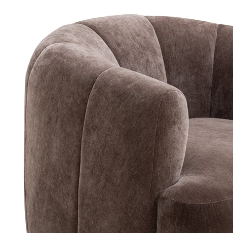 Jasmine Upcycled Contract-Grade Basketweave Fabric Swivel Accent Chair by TOV Furniture at Eve Furniture