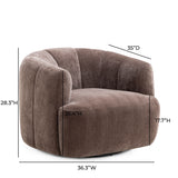 Jasmine Upcycled Contract-Grade Basketweave Fabric Swivel Accent Chair by TOV Furniture at Eve Furniture