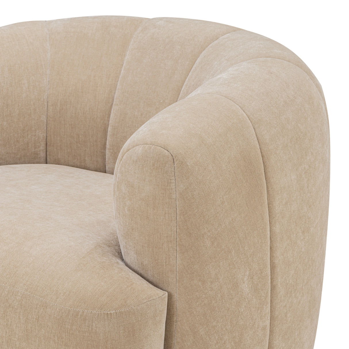 Jasmine Upcycled Contract-Grade Basketweave Fabric Swivel Accent Chair by TOV Furniture at Eve Furniture