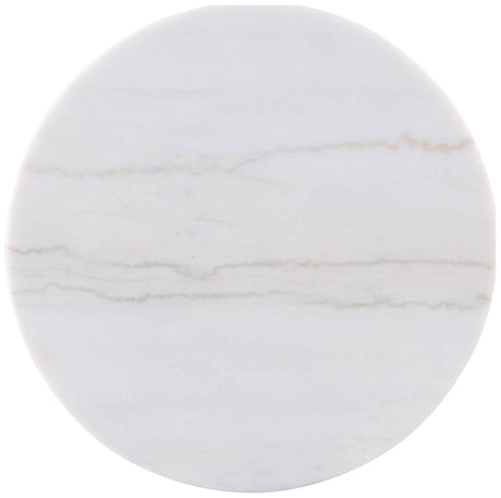 Jason Greige Round White Marble Top Coffee Table by Coaster at Eve Furniture